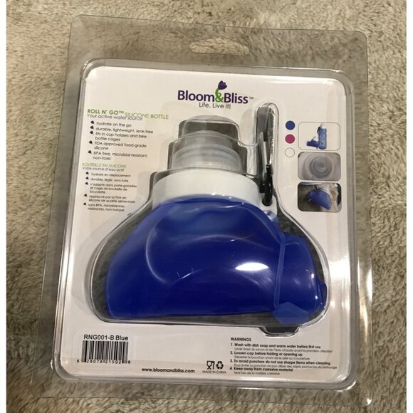 Bloom & Bliss Roll N Go Silicone Bottle 17 Fl Oz BPA-Free FDA Reusable Set of 2 - Picture 6 of 6